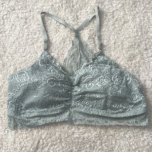 Gray lace bralette